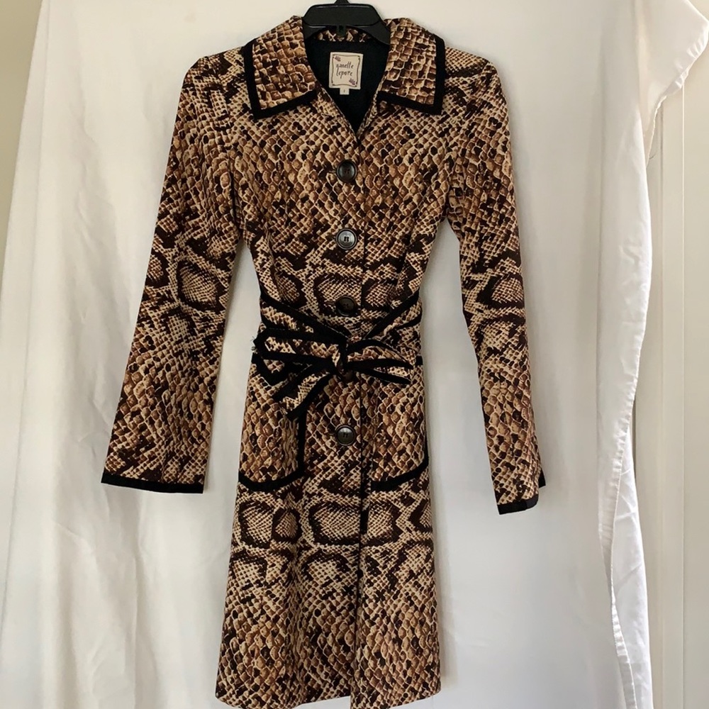 Nanette Lepore Python Print Trench